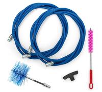BARETTO Kit Pulizia Stufa a Pellet, Prolunga di 6 Metri per la Pulizia dei Tubi della Canna Fumaria con Curvatura a 90°, Scovolino multiuso, Manico e 1 Scovolo Flex in Nylon da 80 mm (6 M)