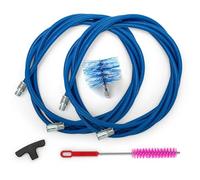 BARETTO Kit per Pulizia della Stufa a Pellet, Prolunga di 6 Metri per la Pulizia Stufa Pellet con Curvatura a 90°, Scovolino Standard in Nylon 80 mm, Scovolino multiuso e Manico