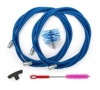 BARETTO Kit per Pulizia della Stufa a Pellet, Prolunga di 6 Metri per la Pulizia Stufa Pellet con Curvatura a 90°, Scovolino Standard in Nylon 80 mm, Scovolino multiuso e Manico