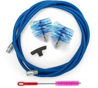 BARETTO Kit per Pulizia della Stufa a Pellet, Prolunga di 3 Metri per la Pulizia Stufa Pellet con Curvatura a 90°, 2 Scovolini Standard in Nylon 80 mm e 100mm, Scovolino multiuso e Manico