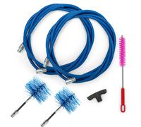 BARETTO - KIT Pulizia Tubi Stufa Pellet 3/6 M + 2 Spazzole FLEX 80 e 100 mm