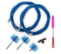 BARETTO - KIT Pulizia Tubi Stufa Pellet 3/6 M + 3 Spazzole 80 100 120 mm