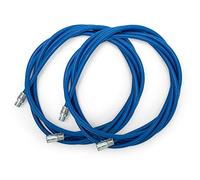BARETTO | Prolunga Pulizia Stufa a Pellet | Lunghezza 6 m (2x3 m) Acciaio Rivestito Blu Flessibile | Accessorio per Spazzole Pulizia Canna Fumaria