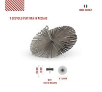BARETTO - Scovolo Canna Fumaria per Kit Pulizia Camino, Spazzola in ACCIAIO