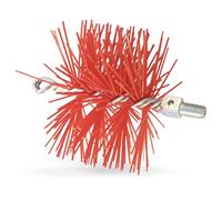 BARETTO Scovolo Canna Fumaria, Scovolo in Nylon per la Pulizia della Canna Fumaria e del Camino, 130 mm, Rosso