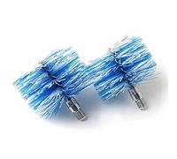 BARETTO Spazzola di Ricambio per Kit per la Pulizia della Tua Stufa a Pellet, Pack 2 Scovoli Standard in Nylon, Adatto alla Pulizia della Canna Fumaria con Curve (Scovolo da 80mm + Scovolo da 100mm)