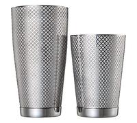 Barfly Set di shaker a reticolo diamantato, in acciaio inox
