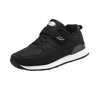 BarfußSchuhe Herren Winter Warm GefüTterte Outdoor StraßEnlaufschuhe Hohe Thermische Und Rutschfeste Stiefel Leicht Workout Freizeitschuhe Mit Weich Dicke Sohle Klettverschluss Sportschuhe, Nero , 40