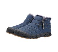BarfußSchuhe Inverno Outdoor Walkingschuhe Herren Damen Warm GefüTterte Outdoor Wasserdicht Traillaufschuhe Wanderschuhe Modische KnöChelhohe Winterstiefel Ultra-Bequemer Rutschfeste Stiefel, Blu, 45