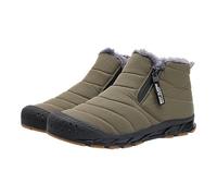 BarfußSchuhe Winter Outdoor Walkingschuhe Herren Damen Warm GefüTterte Outdoor Wasserdicht Traillaufschuhe Wanderschuhe Modische KnöChelhohe Winterstiefel Ultra-Bequemer Rutschfeste Stiefel, verde, 46