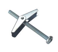 Bargainscrews - Confezione da 10 ancore a scatto con vite per cartongesso M6 x 50 mm