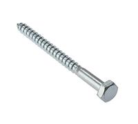 Bargainscrews - Confezione da 10 viti tirafondo per legno, testa esagonale M10 x 200