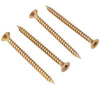 Bargainscrews - Confezione da 100 viti multiuso, ideali per essere impiegate su pannelli truciolari, MDF, PVC e legno 6,0 x 75mm