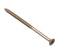 Bargainscrews - Confezione da 100 viti multiuso, ideali per essere impiegate su pannelli truciolari, MDF, PVC e legno 5.0 x 90mm