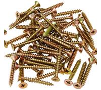 Bargainscrews - Confezione da 200 viti multiuso, ideali per essere impiegate su pannelli truciolari, MDF, PVC e legno 5.0 x 40mm