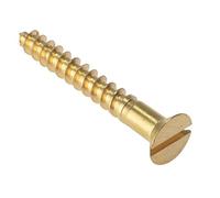 Bargainscrews - Viti per legno con testa svasata e solcata in ottone massiccio, confezione da 200 1-1/2" x 6