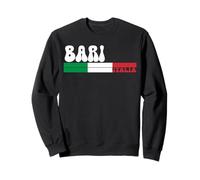 Bari City Italia Vintage Bandiera Italia Design per Gli Amanti dei Viaggi Felpa