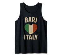 Bari Italia Puglia Amante Bandiera Italiana Cuore Canotta