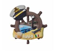 Bari Puglia Italia Creativo Timone Frigorifero Magnete 3D Viaggio Souvenir Frigorifero Decorazione Magnetica Sticker Craft Collection