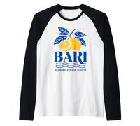 Bari Regione Puglia Italia Limone Estate Italia Vintage Maglia con Maniche Raglan