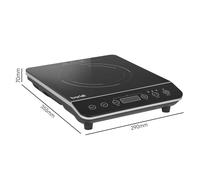 Baridi Induzione Piastra Singolo Zona 13A Spina 10 Impostazioni 200W-2000W Nero