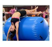 Barile da Ginnastica Attrezzatura per Ginnastica Ritmica, Rullo Ad Aria, Rullo per Salto All'Indietro, per Adulti/Principianti/Squadre di Cheerleader/Bambini(Blue,Dia 90cm/3')