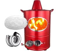 Barile di combustione, barile di fuoco per bruciare i rifiuti all'aperto, gabbia di combustione in acciaio inossidabile 410 con condotto di scarico del fumo di 2 m, gabbia di combustione per cortile