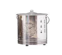 Barile di fuoco portatile con coperchio per incenerimento sicuro dei detriti del cortile