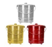 Barile di fuoco - Secchio per rifiuti in acciaio inossidabile, bruciatore resistente al calore per caminetti da cortile, giardinieri, falò, falò, cortile, fattoria, giardinieri, inceneritore, gabbia c