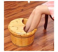 Barile di legno Foot Spa Bacino del piede in legno Vasca per piedi per uso domestico Bacino per pedicure in legno Pediluvio per adulti 26 cm Secchio per pediluvio Massaggio del punto di agopuntura