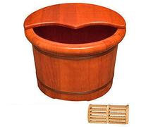 Barile di legno Foot Spa Regalo per la casa Vasca per piedi in legno Secchio Vasca per piedi Ispessita Bacino del piede in legno per ammollo piedi Massaggiatore Vasca per piedi Salute Pediluvio Barile