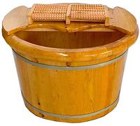Barile di legno Foot Spa Regalo per la casa Vasca per piedi in legno Secchio Vasca per piedi Ispessita Bacino del piede in legno per ammollo piedi Massaggiatore Vasca per piedi Salute Pediluvio Barile