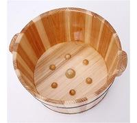 Barile di Legno per pediluvio Bacino per Pedicure in Legno Vasca per Pedicure Domestico Barile per pediluvio in Legno Piccolo Secchio per pediluvio in Abete Alto 21 cm con Perline massaggianti