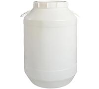 Barile Di Stoccaggio Sigillato In Plastica Resistente Con Coperchio - Contenitore Fermentazione In HDPE Per Cereali, Liquidi, Uso Domestico E Industriale Fusto Maniglie Grado Alimentare(White,60L)