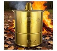 Barile D'oro for Uso Domestico a Combustione Senza Fumo Inceneritore in Acciaio Inossidabile Barile for L'incenerimento Delle Foglie All'aperto Design(Gold,40x60cm/15.7x23.6”)