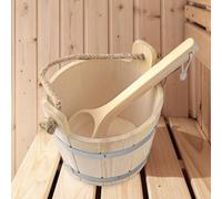 Barile e mestolo per sauna in legno, 5L, facile da usare e portatile per bagno