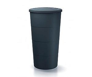 Barile per acqua piovana in plastica liscia da 200 litri di colore antracite 60 (lunghezza) x 60 (larghezza) x 106,6 (altezza) cm