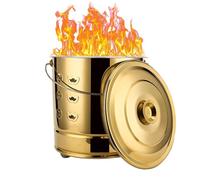 Barile per incenerimento, inceneritori per Esterni, Gabbia per incenerimento in Metallo con Coperchio e Maniglia, barile per combustione del Fuoco, per Carta, Foglie, rifiuti, legn