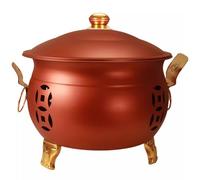 Barile per inceneritore, Barile per inceneritore in Metallo Resistente - Gabbia per inceneritore da Esterno per Carta, Foglie, rifiuti, Legna e falò in Giardino (Bronzo, 13,7 polli