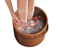Barile per pediluvio in legno - Bacinella per pedicure, rilassante per spa, vasca per pulizia profonda, design terapeutico con acqua calda | Bacinella per adulti Anziani Donne Uomini Casa Bagn