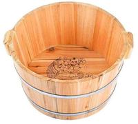 Barile per pediluvio in legno, vasca per pediluvio in legno, vasca per pediluvio in legno, vasca per pediluvio in legno con perline massaggianti, botte per pediluvio ad alto sudore da 23 cm,