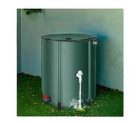 Barile per pioggia ecologico in PVC da 380 l, sistema di raccolta dell'acqua piovana per esterni, efficiente collettore d'acqua per giardino, soluzione di stoccaggio dell'acqua sostenibile per