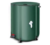 Barile per pioggia pieghevole da 50 L-1000 L, serbatoio portatile con rubinetto e coperchio con cerniera, collettore di acqua piovana in PVC a prova di perdite, per irrigazione da giardino, uso di