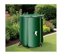 Barile pieghevole portatile per la raccolta dell'acqua piovana in PVC da 380 l, design flessibile per uso esterno in giardino, colore verde ecologico, ideale per la raccolta dell'acqua sostenibile