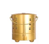 Barile Portatile In Acciaio Inossidabile, Barili Per Bruciare Rifiuti, Per Bruciare Legna, Rifiuti, Foglie, Cartone, Banconote, Pentole Per Inceneritori, Bracieri(Gold,M32.5 * 33CM/12 * 12IN)