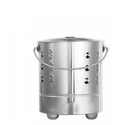 Barile Portatile In Acciaio Inossidabile, Barili Per Bruciare Rifiuti, Per Bruciare Legna, Rifiuti, Foglie, Cartone, Banconote, Pentole Per Inceneritori, Bracieri(Silver,M32.5 * 33CM/12 * 12IN)