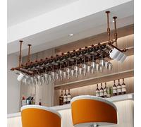 Barili da vino a barre per bar, portamette di vino moderne per soffitto eleganti per il display per la casa, supporto in vetro per bottiglie di vino a parete in metallo, scaffali di stoccaggio