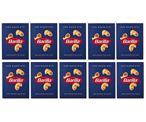 Barilla 10 x Pipe Rigate No. 91 Italian Pasta 500 g Pack