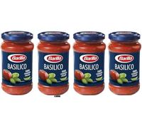 Barilla Basilico Sugo al Pomodoro, Salsa di Pomodoro Italiano, Confezione da 4 x 400g, + portachiavi italy shop service