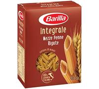 Barilla Pasta Mezze Penne Rigate Integrali, Pasta Corta di Semola Integrale di Grano Duro, Integrale, 500 g